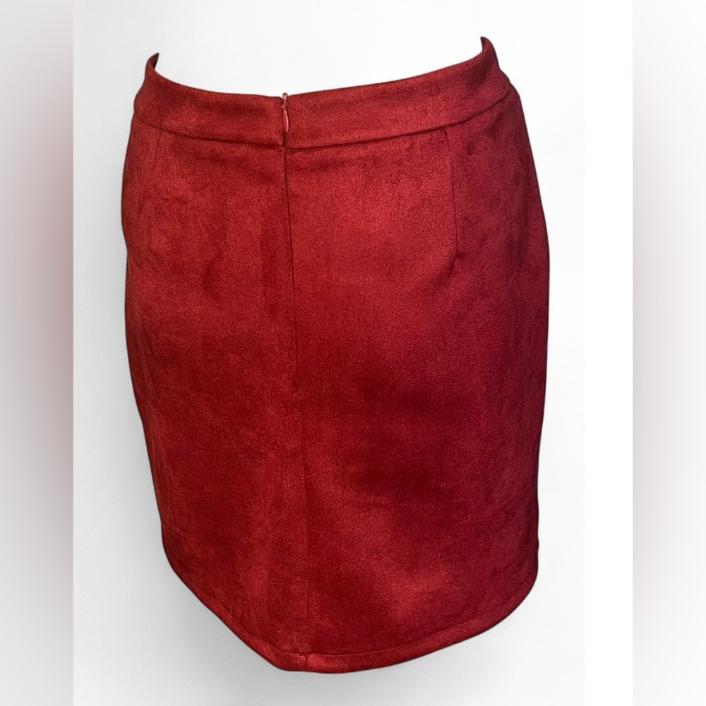 Stylish Red Lace-Up Skirt - Picture 3 of 10